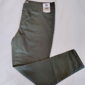 Denim&Co Olive Push Up Jegging